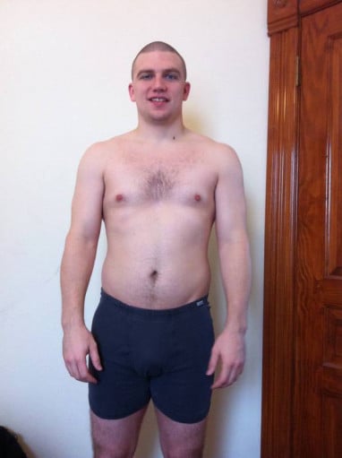 A picture of a 6'0" male showing a snapshot of 214 pounds at a height of 6'0