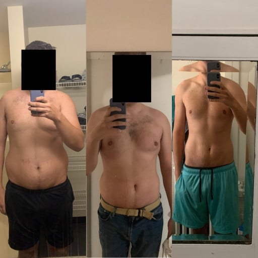Progress Pics of 94 lbs Fat Loss 6 foot 8 Male 320 lbs to 226 lbs