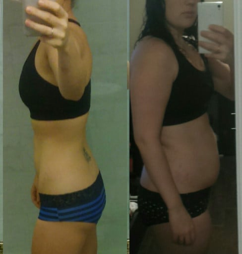 One Woman’s Journey to Losing Baby Weight F/26/5’7"