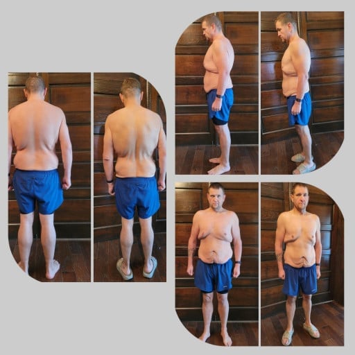 Progress Pics of 14 lbs Fat Loss 6 foot Male 220 lbs to 206 lbs