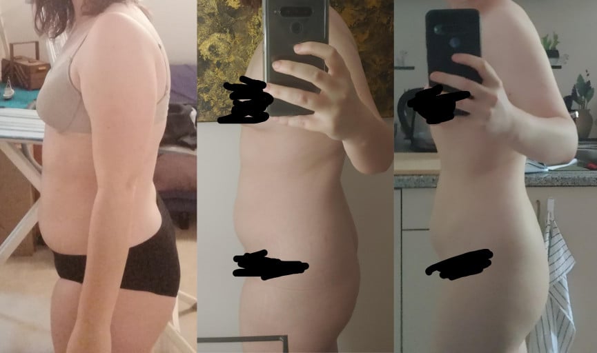 5 feet 6 Female 42 lbs Weight Loss Before and After 187 lbs to 145 lbs