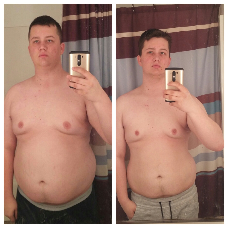 42 lbs Fat Loss Before and After 6 foot Male 270 lbs to 228 lbs
