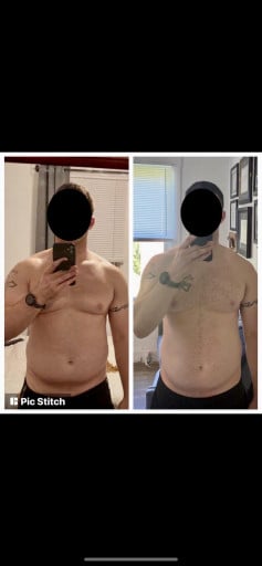 6 feet 1 Male 3 lbs Weight Loss Before and After 244 lbs to 241 lbs