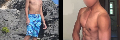 Before and After 15 lbs Muscle Gain 5 foot 3 Male 110 lbs to 125 lbs