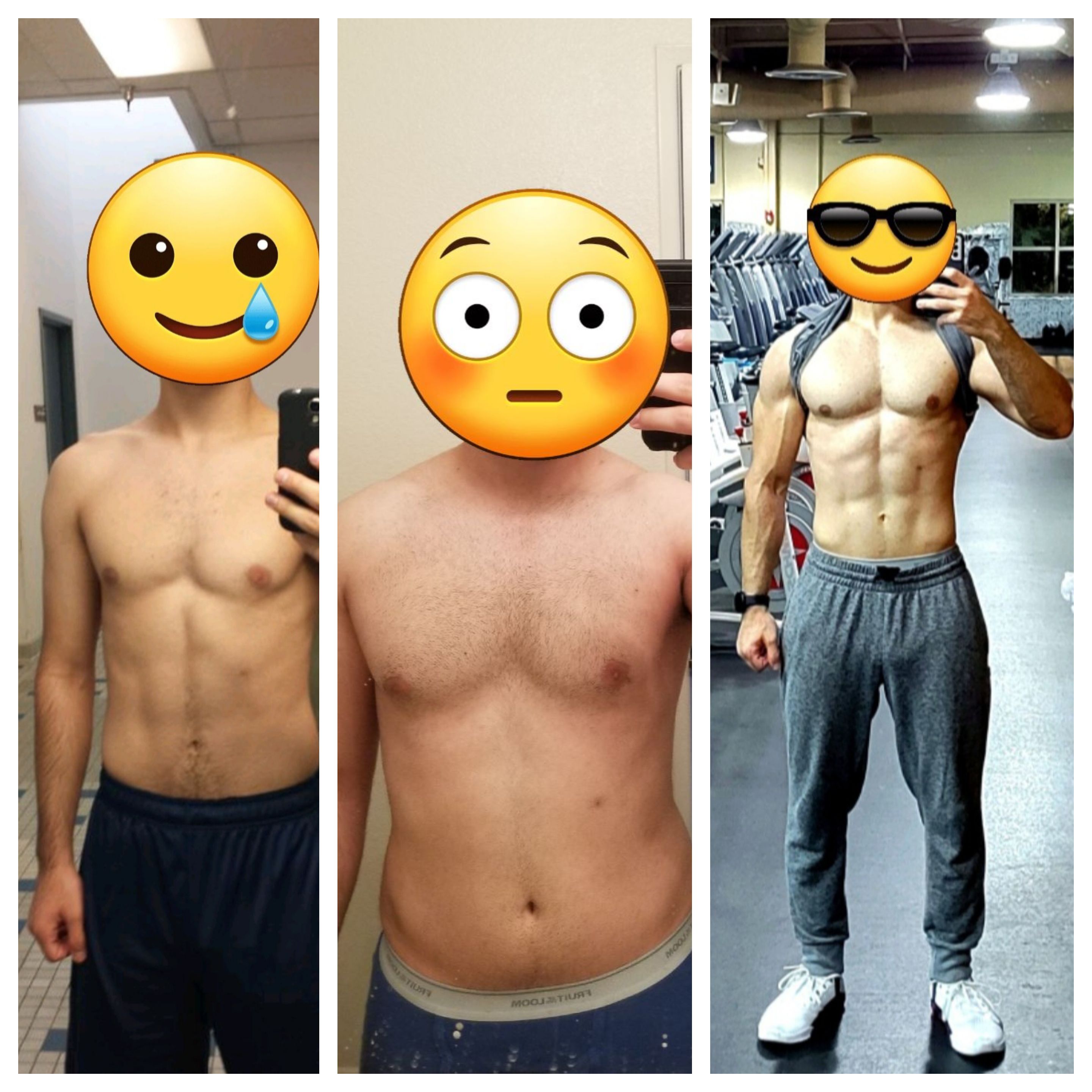 5'9 Male Progress Pics of 65 lbs Muscle Gain 125 lbs to 190 lbs