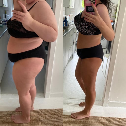 5 feet 7 Female Progress Pics of 100 lbs Fat Loss 270 lbs to 170 lbs