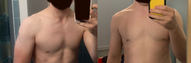 5 foot 10 Male Progress Pics of 30 lbs Fat Loss 205 lbs to 175 lbs