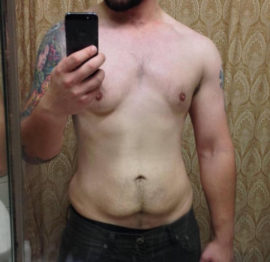 A progress pic of a 5'8" man showing a snapshot of 172 pounds at a height of 5'8