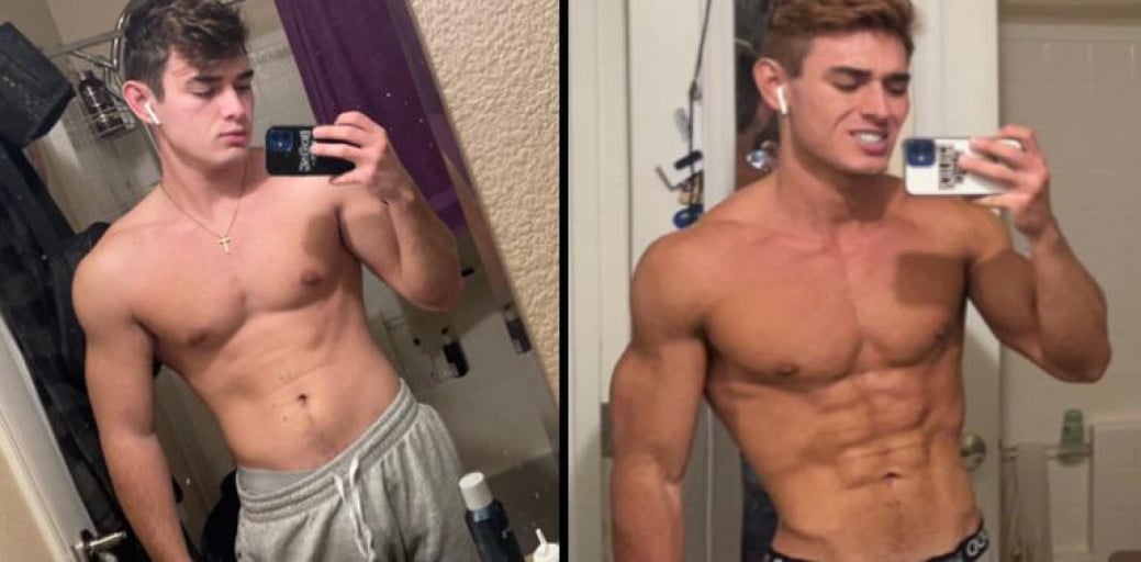 5 feet 11 Male 15 lbs Fat Loss Before and After 190 lbs to 175 lbs