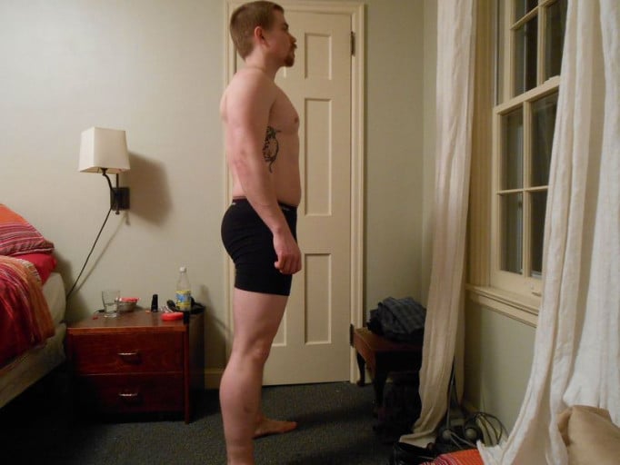A picture of a 5'7" male showing a snapshot of 167 pounds at a height of 5'7
