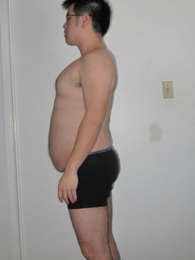 A progress pic of a 5'9" man showing a snapshot of 202 pounds at a height of 5'9