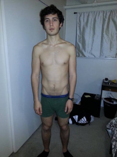A picture of a 5'11" male showing a snapshot of 150 pounds at a height of 5'11