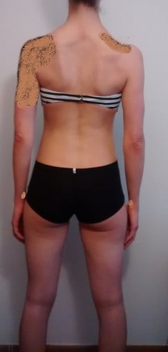 A photo of a 6'0" woman showing a snapshot of 153 pounds at a height of 6'0