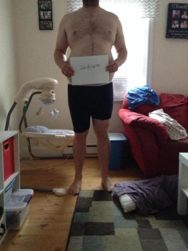 A photo of a 6'2" man showing a snapshot of 280 pounds at a height of 6'2