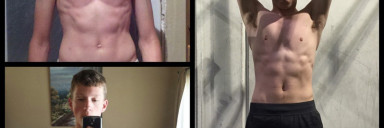 Before and After 57 lbs Muscle Gain 6 foot Male 115 lbs to 172 lbs