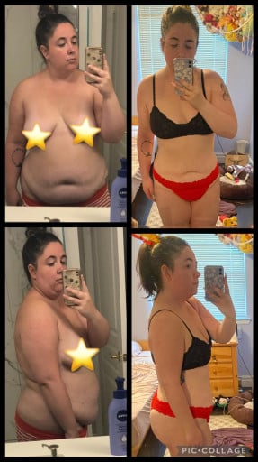 5 feet 3 Female 75 lbs Weight Loss 250 lbs to 175 lbs