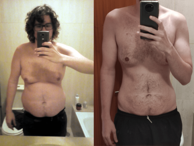 6'1 Male 60 lbs Fat Loss Before and After 239 lbs to 179 lbs
