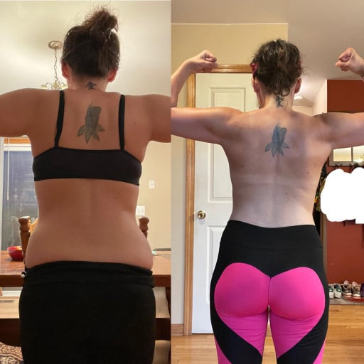 Progress Pics of 75 lbs Muscle Gain 5 foot 1 Female 150 lbs to 225 lbs