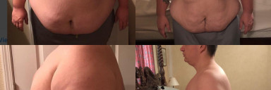 148 lbs Fat Loss Before and After 5'7 Male 448 lbs to 300 lbs