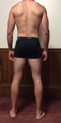 A photo of a 5'10" man showing a snapshot of 162 pounds at a height of 5'10