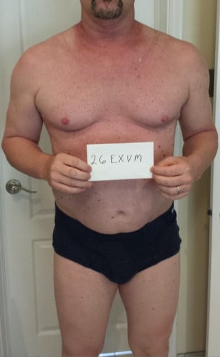 A progress pic of a 6'1" man showing a snapshot of 234 pounds at a height of 6'1