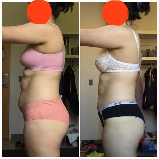 Progress Pics of 6 lbs Weight Loss 5 feet 4 Female 175 lbs to 169 lbs