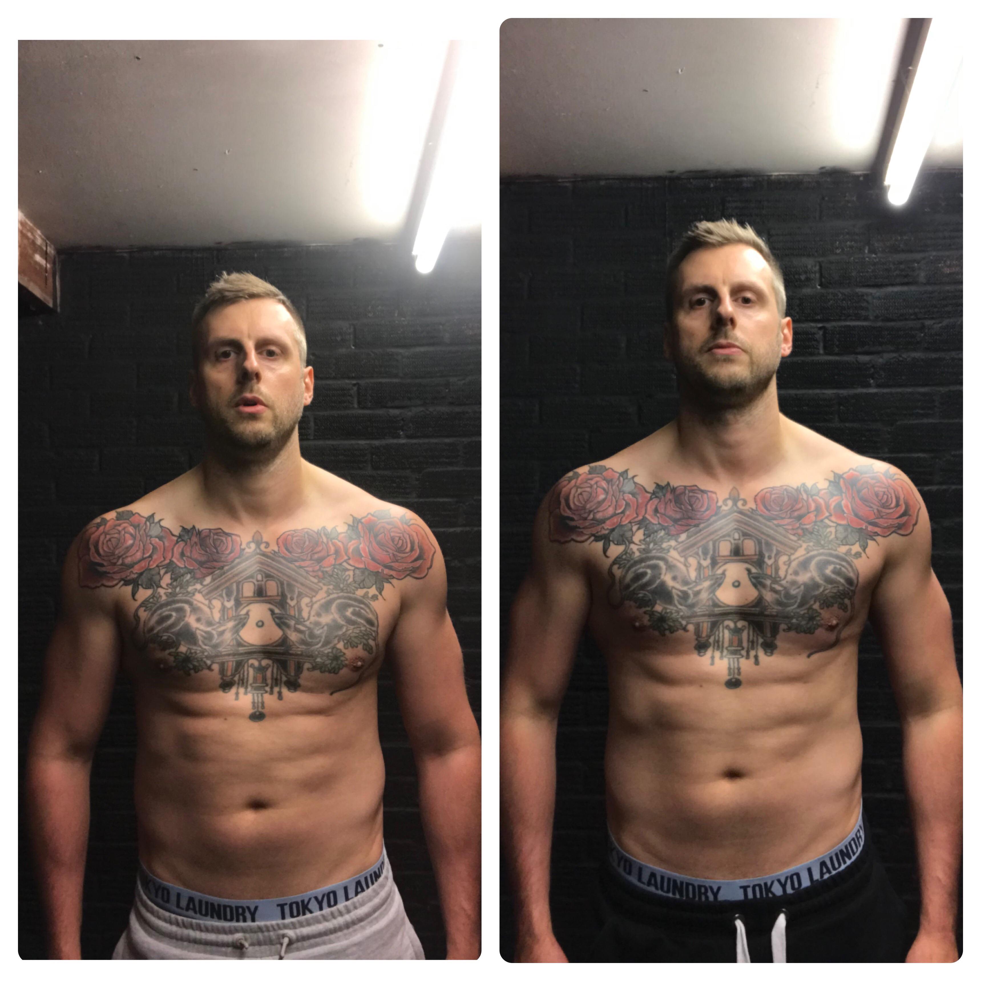10 lbs Weight Loss 6 feet 1 Male 198 lbs to 188 lbs