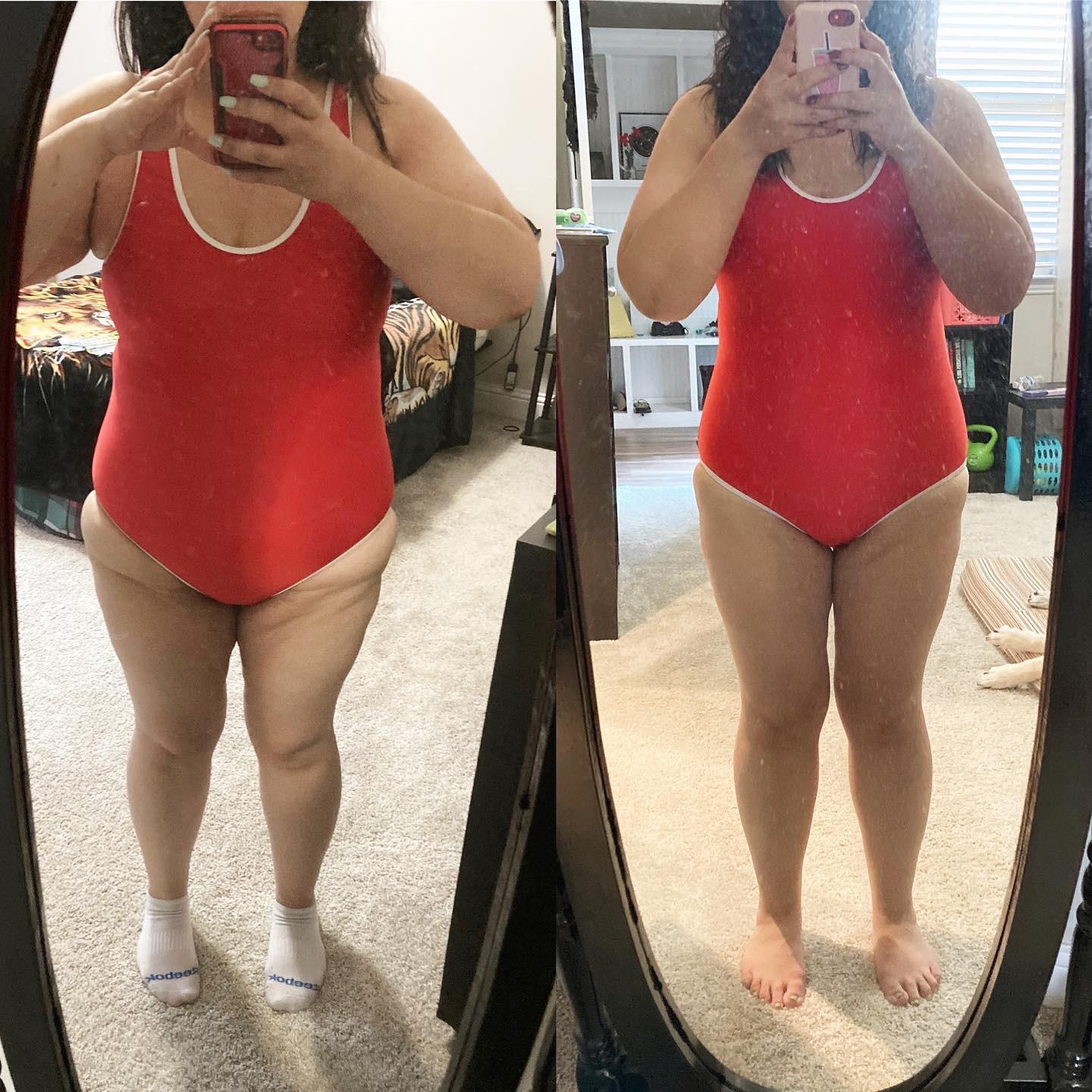 Progress Pics of 35 lbs Fat Loss 5'2 Female 211 lbs to 176 lbs