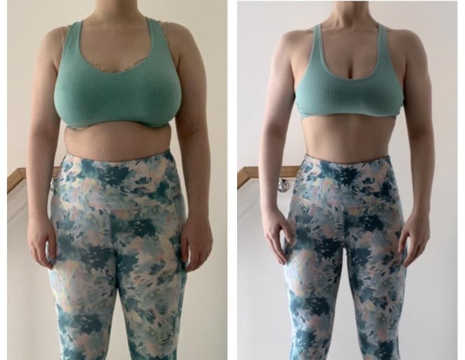 5 foot 5 Female Progress Pics of 43 lbs Fat Loss 183 lbs to 140 lbs