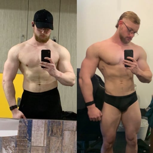 5 foot 11 Male Before and After 15 lbs Weight Loss 210 lbs to 195 lbs