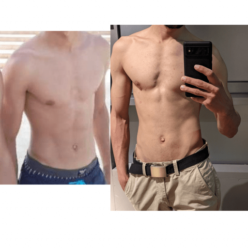 5 foot 9 Male 8 lbs Weight Gain 119 lbs to 127 lbs