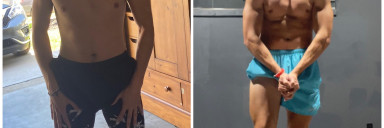 35 lbs Weight Gain Before and After 5 foot 9 Male 115 lbs to 150 lbs
