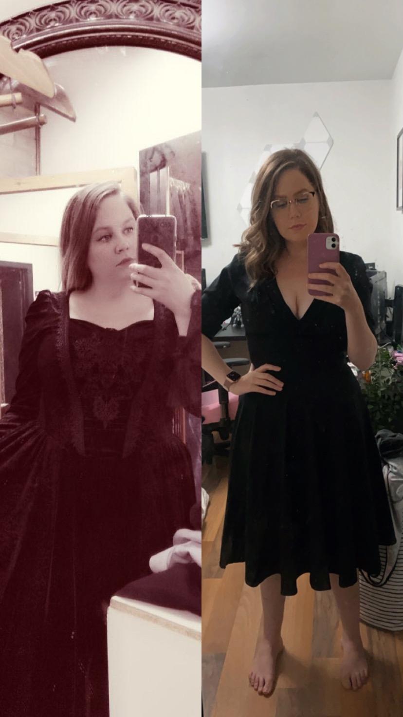 35 lbs Weight Loss Before and After 5 foot 4 Female 170 lbs to 135 lbs