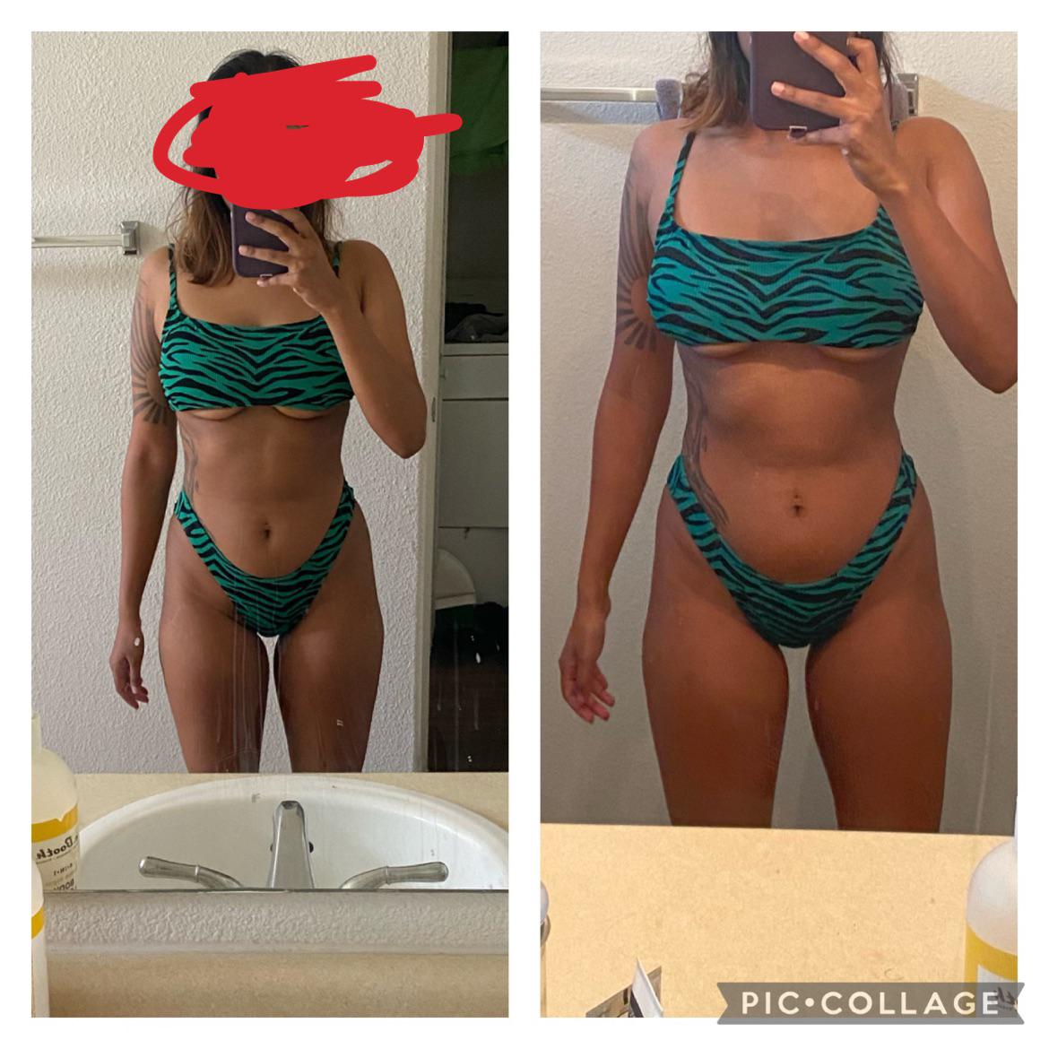 5'2 Female Progress Pics of 17 lbs Fat Loss 128 lbs to 111 lbs