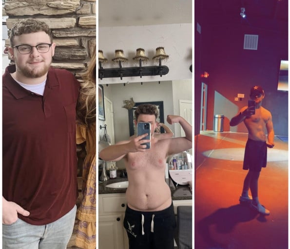 5'6 Male 85 lbs Fat Loss Before and After 230 lbs to 145 lbs