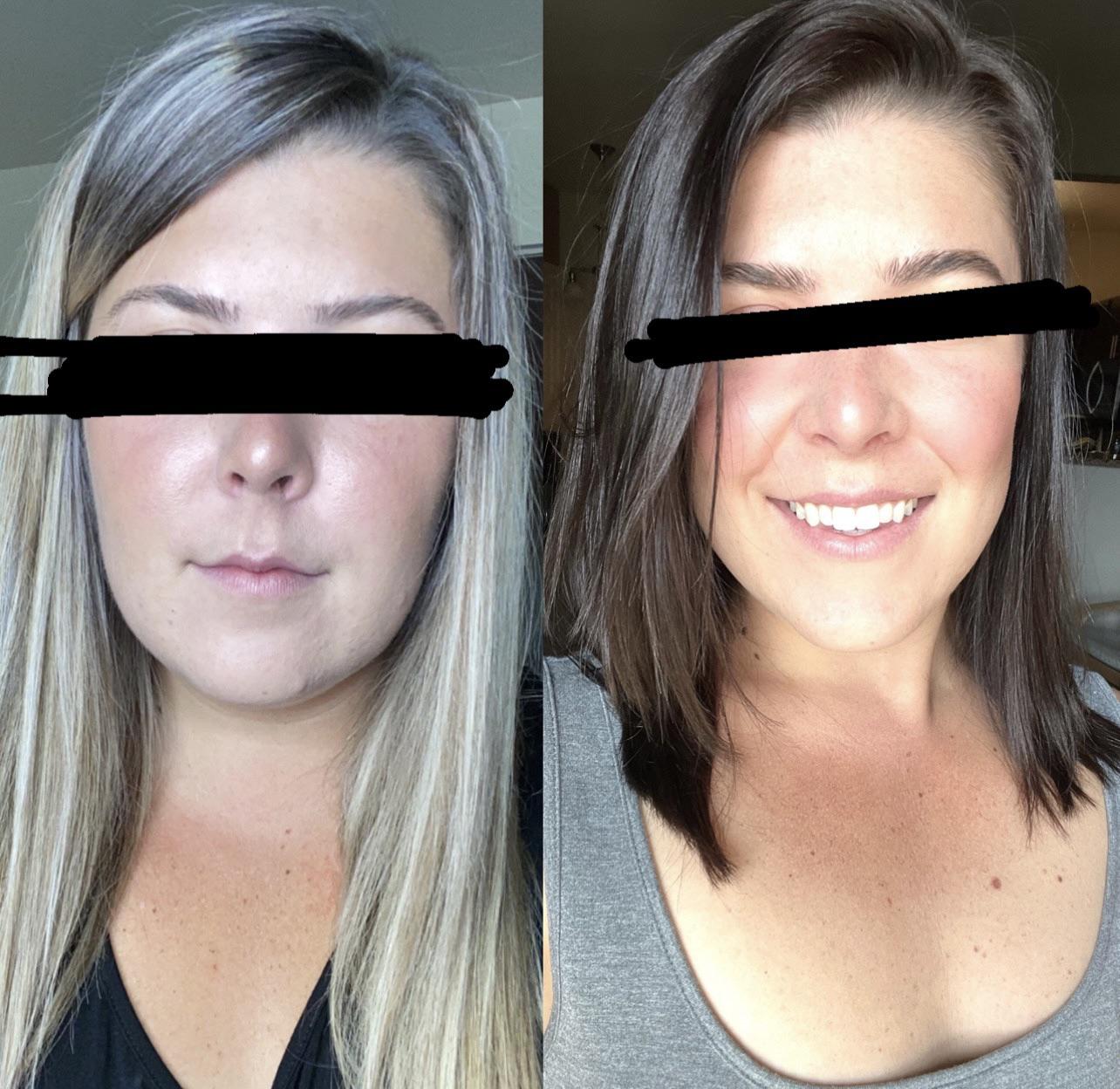 Progress Pics of 73 lbs Weight Loss 5 foot 5 Female 221 lbs to 148 lbs