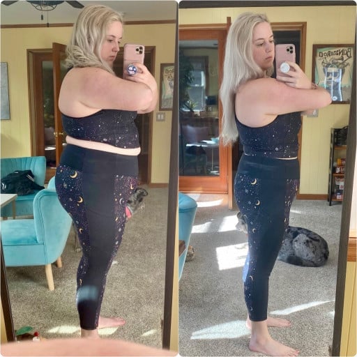 5'4 Female Progress Pics of 55 lbs Fat Loss 240 lbs to 185 lbs