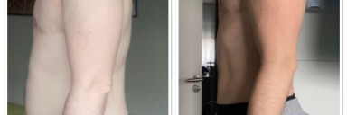Before and After 23 lbs Fat Loss 5'7 Male 177 lbs to 154 lbs