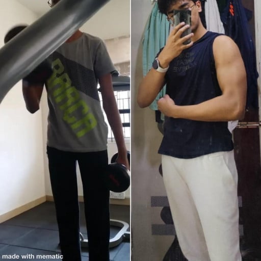 6 foot Male 60 lbs Weight Gain Before and After 116 lbs to 176 lbs