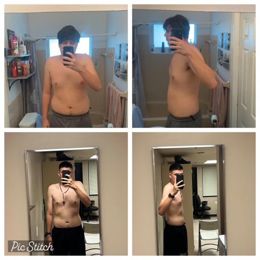 6 feet 3 Male 27 lbs Fat Loss Before and After 217 lbs to 190 lbs
