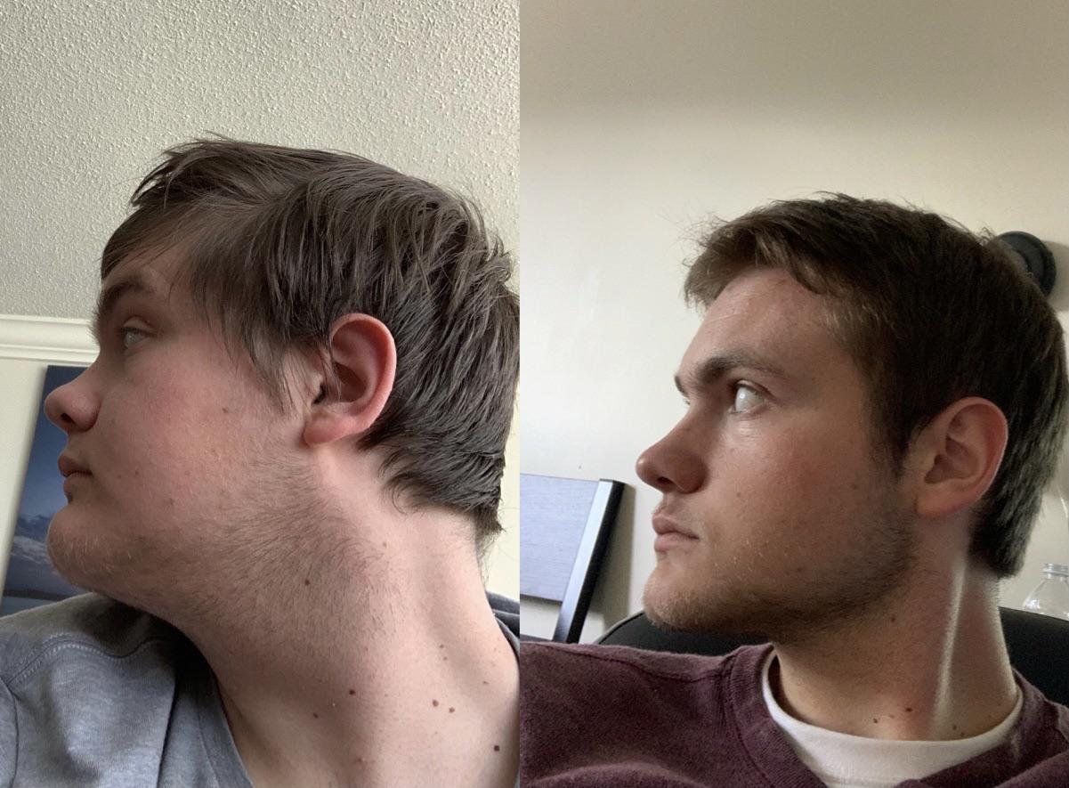 6 foot 1 Male Before and After 77 lbs Fat Loss 265 lbs to 188 lbs