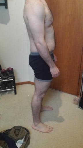 A picture of a 5'11" male showing a snapshot of 199 pounds at a height of 5'11