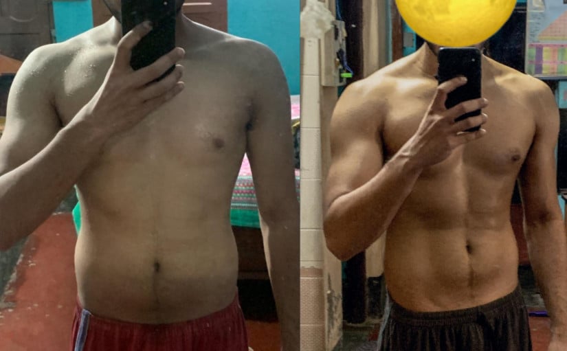 6'3 Male Progress Pics of 9 lbs Weight Gain 143 lbs to 152 lbs