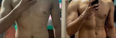 6 foot 3 Male Progress Pics of 9 lbs Weight Gain 143 lbs to 152 lbs