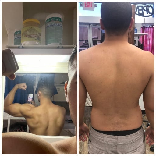 30 lbs Weight Gain Before and After 5 feet 11 Male 190 lbs to 220 lbs
