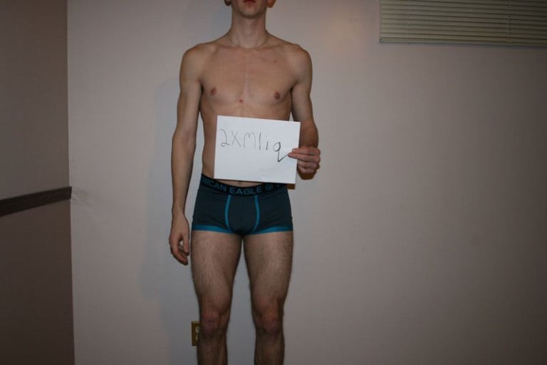 A picture of a 6'3" male showing a snapshot of 187 pounds at a height of 6'3