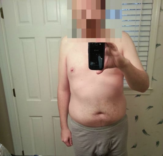A progress pic of a 6'2" man showing a weight reduction from 210 pounds to 177 pounds. A respectable loss of 33 pounds.
