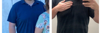 6 feet 3 Male Progress Pics of 58 lbs Fat Loss 340 lbs to 282 lbs