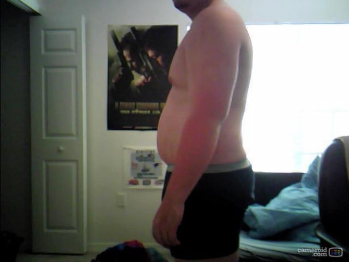 A progress pic of a 6'2" man showing a snapshot of 280 pounds at a height of 6'2