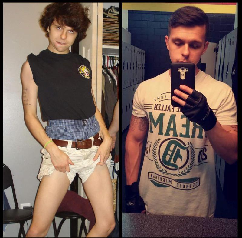 5 feet 8 Male Before and After 35 lbs Muscle Gain 115 lbs to 150 lbs
